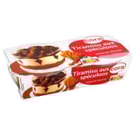 Cora dessert patissier au mascarpone au spéculoos et sauce au café 2x100g