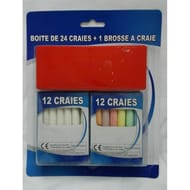 Boite de 24 craies + 1 brosse