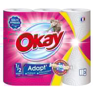 Okay adapt' 3 rouleaux essuie tout blanc