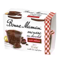 Bonne Maman mousse au chocolat noir et aux oeufs frais 4x50g