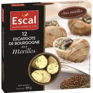 Escal 12 escargots de Bourgogne aux morilles 89g