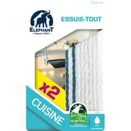 Eléphant lot de 2 essuie-tout coton