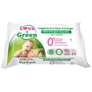 Love & Green lingettes bio parfumées X64