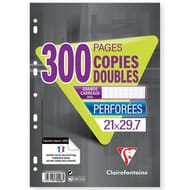 Clairefontaine copies doubles perforées 21x29.7 200 pages + 100 offertes seyes