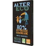 Alter Eco chocolat noir bio République Dominicaine 80% 100g