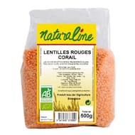 Naturaline lentilles rouge corail bio 500g