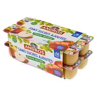 Andros spécialité de pommes nature 16x100g sans sucres ajoutés