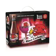 Rince cochon 3x33cl rouge coffre 3 bouteilles 7.5% + 1 verre