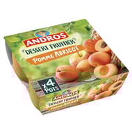 Andros spécialité de pommes et d'abricots 4x100g