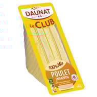 Daunat Le Club Loves Mie pain viennois sans croûte poulet emmental 140g