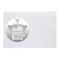 Clairefontaine 20 enveloppes auto adhésives 11.4x16.2 cm 120g coloris blanc irisé