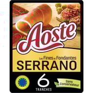 Aoste Serrano jambon fines et fondantes 100g