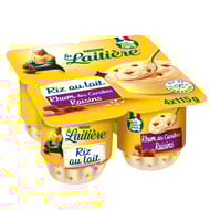 La Laitière Riz au lait rhum - raisins 4x115g