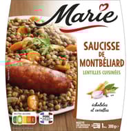 Marie saucisse de Montbeliard lentilles cuisinées 300g