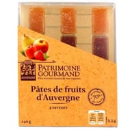 Patrimoine Gourmand pâtes de fruits d'Auvergne 4 saveurs 240g