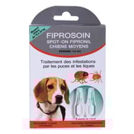 Fiprosoin pipette antiparasitaire x2 pour moyen chien