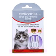 Fiprosoin pipette antiparasitaire x2 pour chat