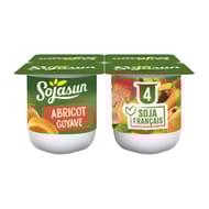 Sojasun spécialité au soja fermentée sucrée à l'abricot et à la goyave 4x100 g