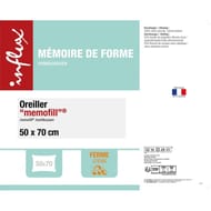Influx oreiller à mémoire de forme 50x70cm mémofill