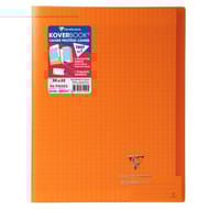 Clairefontaine koverbook cahier piqure 24x32 cm grands carreaux avec rabats 96 pages