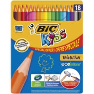 Bic crayons de couleurs bic kids évolution boite de 18
