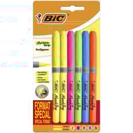 Bic surligneur brite liner grip assortis x 6 offre special