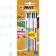 Bic stylo bille 4 colours shine x 3 format spécial