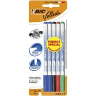 Bic velleda feutre effacable à sec 1721 fin assortis x 5