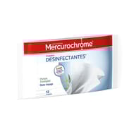Mercurochrome lingettes désinfectantes étui fraîcheur 12 unités