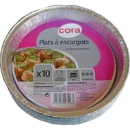 Cora plat à escargots x10 en aluminium