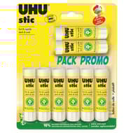 Uhu bâtons de colle 6x8.2g + 2 offerts