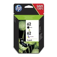 Hp 62 cartouche d'encre pack noir et couleurs