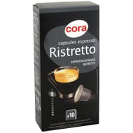 Cora capsules espresso ristretto x10 52g