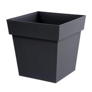 Pot toscane carré 39x39cm gris anthracite 38 litres