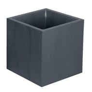 Pot carré volcania 40 cm double paroi anthracite 31 litres