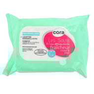Cora lingettes démaquillantes peaux normales / mixtes x25