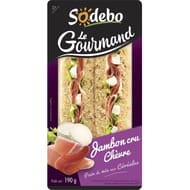 Sodebo club Le Gourmand céréales jambon cru chèvre 190g