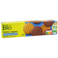 Nature bio sablés nappés chocolat au lait 200g