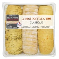 Assortiment 3 mini pains prefou 375g