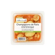 Champignons de paris a la grecque et confiture d'oignons 300g