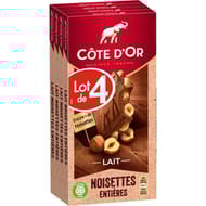 Côte d'or lait noisettes 4X180g-720g