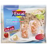 Escal crevettes tropicales décortiquées cuites 80/120 200g