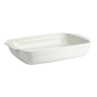 Plat à four rectangulaire 36.5x23.5cm coloris blanc