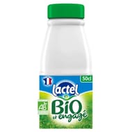 Lactel lait bio écrémé bouteille 50cl