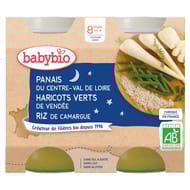 Babybio pot nuit panais haricots verts riz 8 mois 2x200g