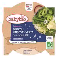 Babybio bonne nuit légumes verts riz sans gluten dès 12 mois 230g