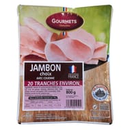 Gourmets de l'artois jambon choix 20 tranches avec couenne 800g