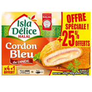 Isla Délice cordons bleu halal + 25% offert 500g