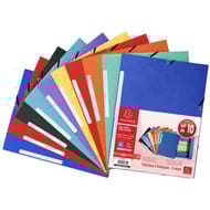Exacompta 10 chemises élastique 3 rabats 21x29.7 carte lustrée