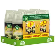 Air wick recharge fresh'matic rare bois et vanille 4+2 offertes